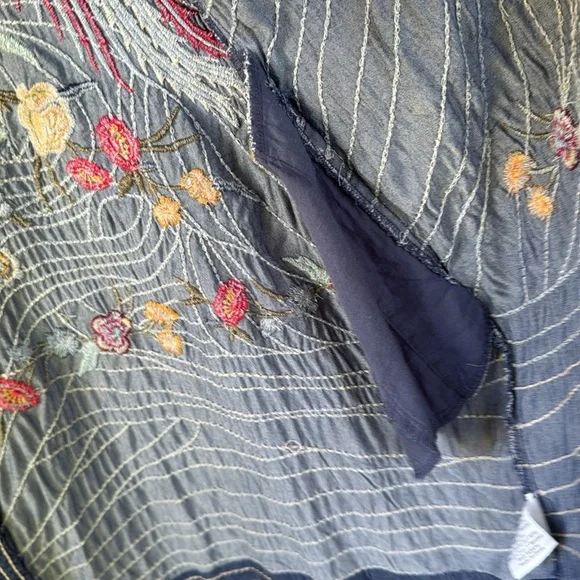 Johnny Was Blue Floral Kimono - Picture 8 of 9